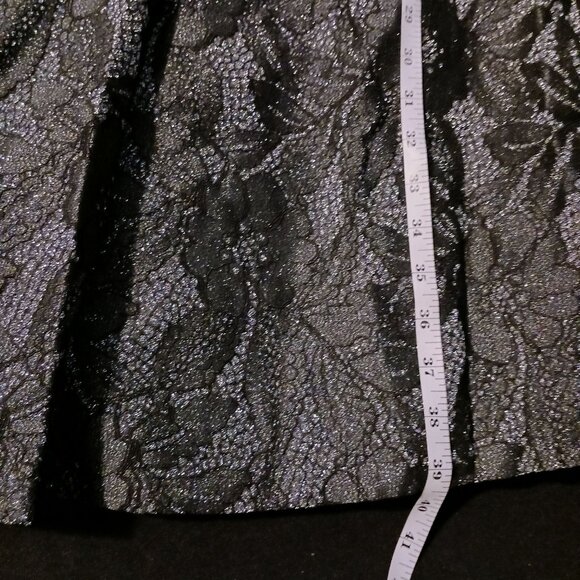 NEW Gracia Metallic Lace Fit & Flare‎ Dress in Grey Size M - Picture 13 of 13